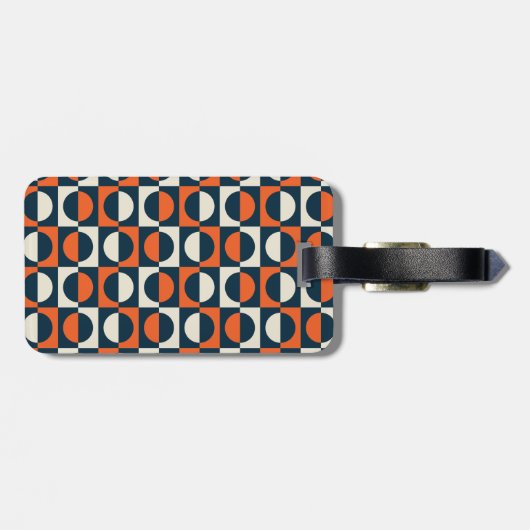 Gemusterter Gepäckanhänger der 1970er Jahre (Rückseite horizontal)