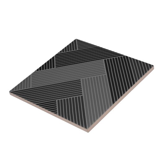 Gemusterter Grauknochen Fliese (Seite)