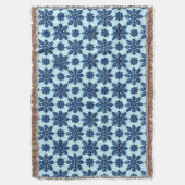 Gemusterter Hintergrund der Blauen Schneeflocke Decke (Vorderseite Vertikal)