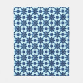 Gemusterter Hintergrund der Blauen Schneeflocke Fleecedecke (Vorderseite)