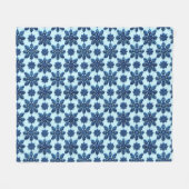 Gemusterter Hintergrund der Blauen Schneeflocke Fleecedecke (Vorderseite (Horizontal))