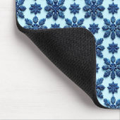 Gemusterter Hintergrund der Blauen Schneeflocke Mousepad (Ecke)