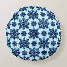 Gemusterter Hintergrund der Blauen Schneeflocke