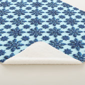 Gemusterter Hintergrund der Blauen Schneeflocke Sherpadecke (3/4)
