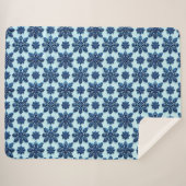 Gemusterter Hintergrund der Blauen Schneeflocke Sherpadecke (Vorderseite (Horizontal))