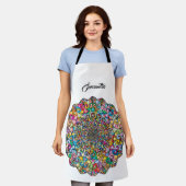 Gemusterter Künstler Schürze (Getragen)