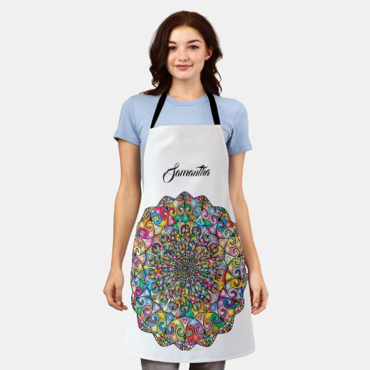 Gemusterter Künstler Schürze (Getragen)