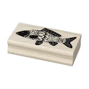 Gemusterter Küstenfloralfisch Gummistempel