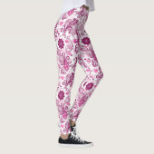 Gemusterter lila und rosa Bird Leggings (Rechts)