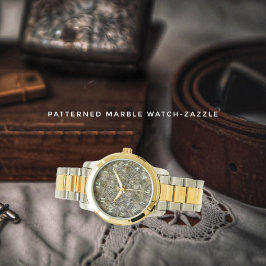 Gemusterter Marmor Armbanduhr