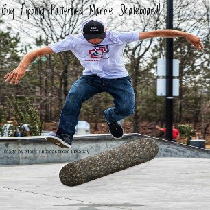 Gemusterter Marmor Skateboard