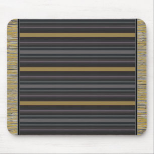Gemusterter Mini-Grau- und Goldstreifen Mousepad