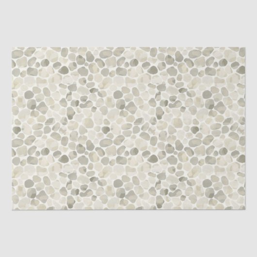 Gemusterter neutraler Wasserfarben-Pebble Seidenpapier (Vorderseite)