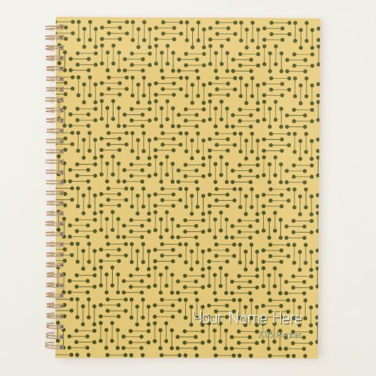 Gemusterter nicht aktualisierter Kalender und Plan Planer (Vorderseite)