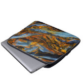 Gemusterter Pietersit Laptopschutzhülle (Vorne Knopf)