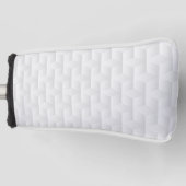 Gemusterter Putter-Kopfbedecker mit weißer Geometr Golf Headcover (Vorderseite)