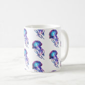 Gemusterter Quallen-Modus Kaffeetasse (VorderseiteRechts)