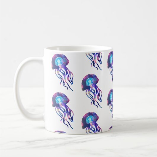 Gemusterter Quallen-Modus Kaffeetasse (Links)
