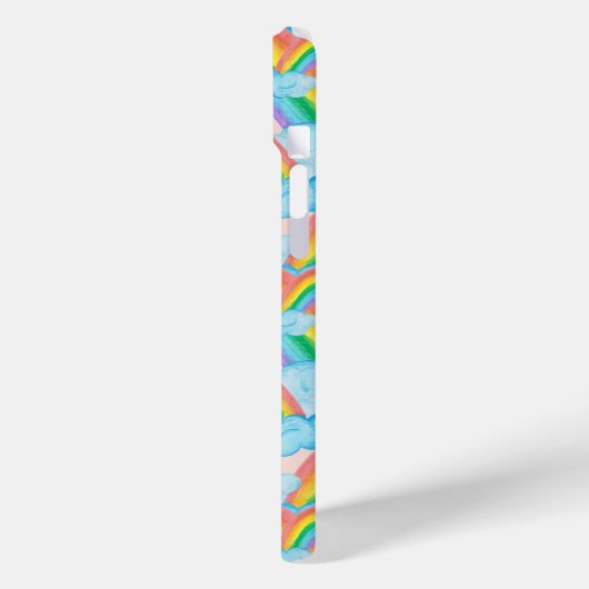 Gemusterter Regenbogen Case-Mate iPhone Hülle (Rückseite / Links)