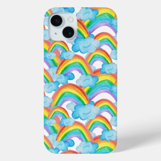 Gemusterter Regenbogen Case-Mate iPhone Hülle (Rückseite)