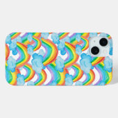 Gemusterter Regenbogen Case-Mate iPhone Hülle (Rückseite (Horizontal))