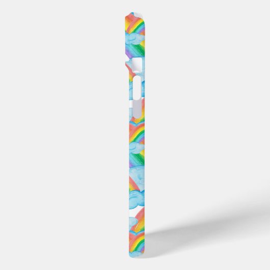 Gemusterter Regenbogen Case-Mate iPhone Hülle (Rückseite / Links)