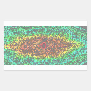 Gemusterter Regenbogenaufkleber Rechteckiger Aufkleber