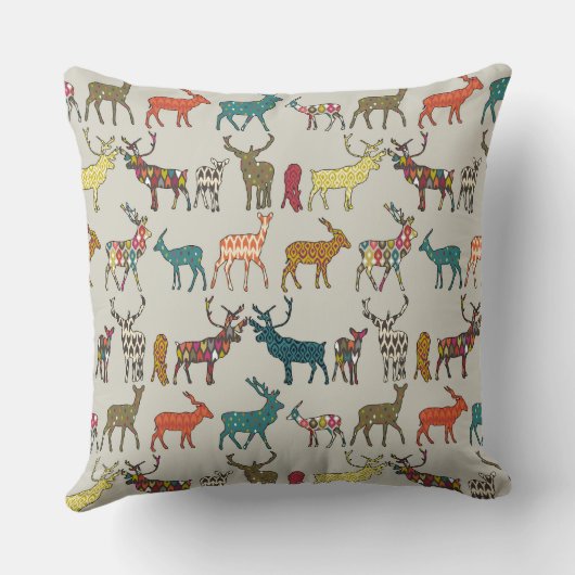 gemusterter Rotwildstein Kissen (Rückseite)