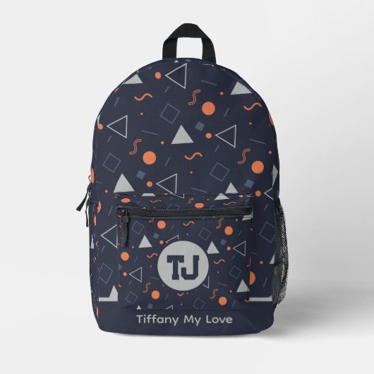 Gemusterter Rucksack für den Vorschulsport (Vorderseite)