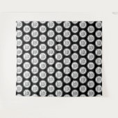 Gemusterter schwarzer Hintergrund des Wandteppich (Vorderseite (Horizontal))