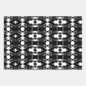 Gemusterter schwarzer Thumbprint-Cookie-Tree Geschenkpapier Set (Vorderseite)