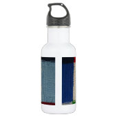 Gemusterter Stoff Edelstahlflasche (Rückseite)