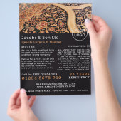 Gemusterter Teppichboden, Teppichboden, Innenausst Flyer (Hand)