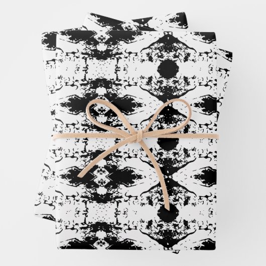 Gemusterter Thumbprint Cookie Tree Bark Geschenkpapier Set (Beispiel)