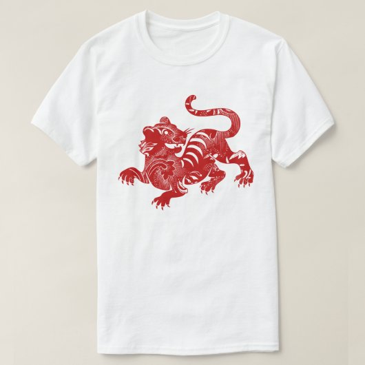 Gemusterter Tiger-T - Shirt (Design vorne)