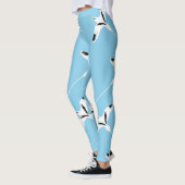 Gemusterter Tropicbird Blue Leggings (Links)