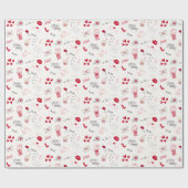 Gemusterter Valentinstag Geschenkpapier (Flach)