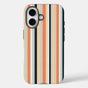 Gemusterter vertikaler Streifen iPhone 16 Hülle