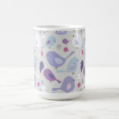 Gemusterter Vogelspass für Vogelliebhaber Kaffeetasse (Mittel)