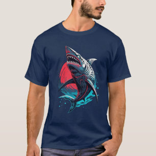 Gemusterter Wildhai T-Shirt
