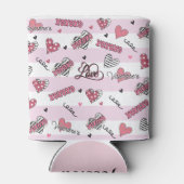 Gemusterter XOXO Valentinstag Dosenkühler (Rückseite)