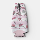 Gemusterter XOXO Valentinstag Flaschenkühler (Rückseite)