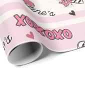 Gemusterter XOXO Valentinstag Geschenkpapier (Rolleneckpunkt)