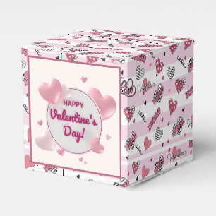 Gemusterter XOXO Valentinstag Geschenkschachtel