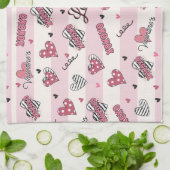 Gemusterter XOXO Valentinstag Geschirrtuch (Gefaltet)