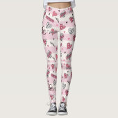 Gemusterter XOXO Valentinstag Leggings (Vorderseite)