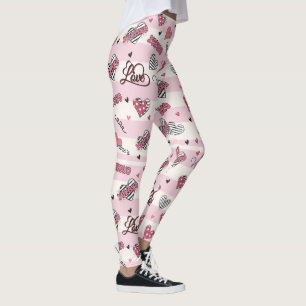 Gemusterter XOXO Valentinstag Leggings