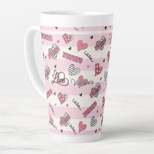 Gemusterter XOXO Valentinstag Milchtasse