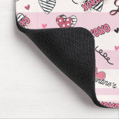 Gemusterter XOXO Valentinstag Mousepad (Ecke)