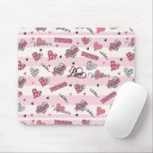 Gemusterter XOXO Valentinstag Mousepad (Mit Mouse)